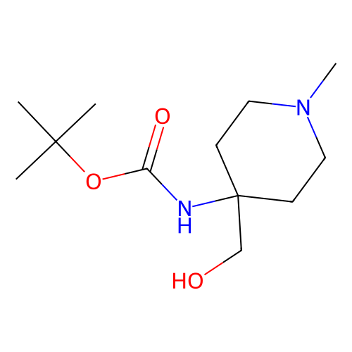 tert-butyl N-[4-(hydroxymethyl)-1-methylpiperidin-4-yl]carbamate, min 97%, 500 mg