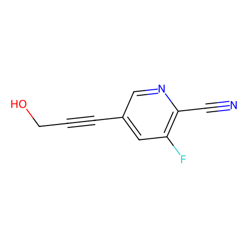3-Fluoro-5-(3-hydroxyprop-1-yn-1-yl)-picolinonitrile, min 95%, 250 mg