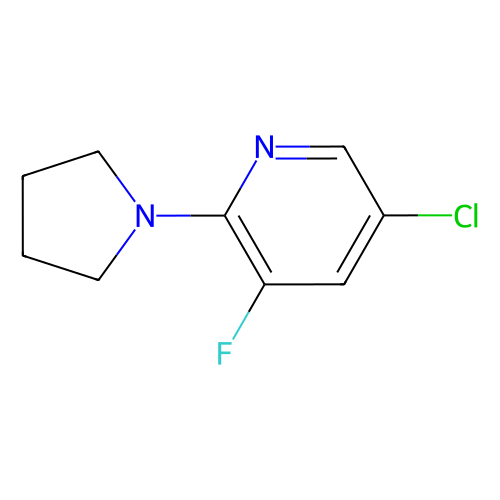 5-Chloro-3-fluoro-2-(pyrrolidin-1-yl)pyridine, min 98%, 100 grams