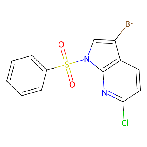 1-(benzenesulfonyl)-3-bromo-6-chloro-1H-pyrrolo[2, 3-b]pyridine, min 97%, 500 mg