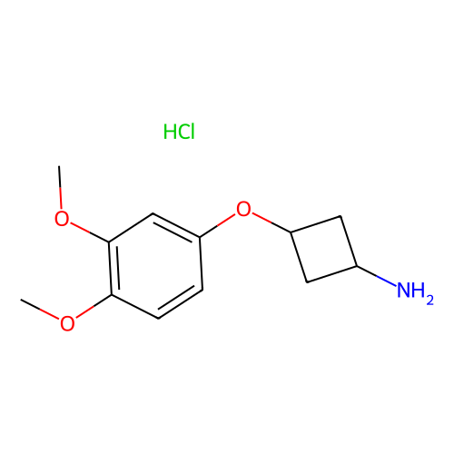 cyclobutanamine, 3-(3, 4-dimethoxyphenoxy)-, hydrochloride (1:1), trans-, min 97%, 500 mg