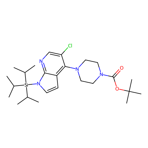 tert-Butyl 4-(5-chloro-1-(triisopropylsilyl)-1H-pyrrolo[2, 3-b]pyridin-4-yl)piperazine-1-carboxylate, 1 gram