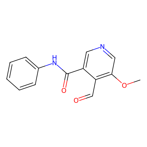 4-Formyl-5-methoxy-N-phenylnicotinamide, 1 gram