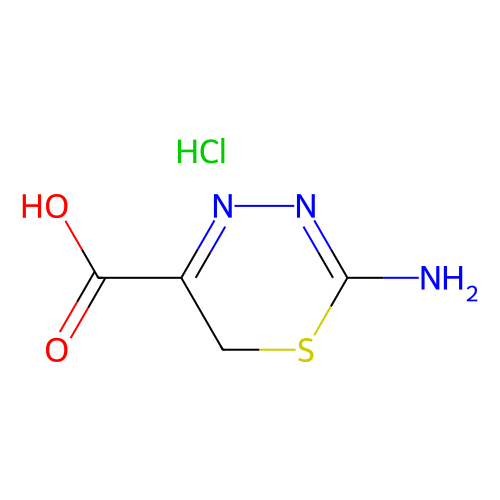 2-Amino-6H-1, 3, 4-thiadiazine-5-carboxylic acid hydrochloride, 1 gram