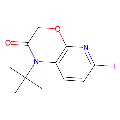 1-tert-Butyl-6-iodo-1H-pyrido[2, 3-b][1, 4]oxazin-2(3H)-one, 1 gram