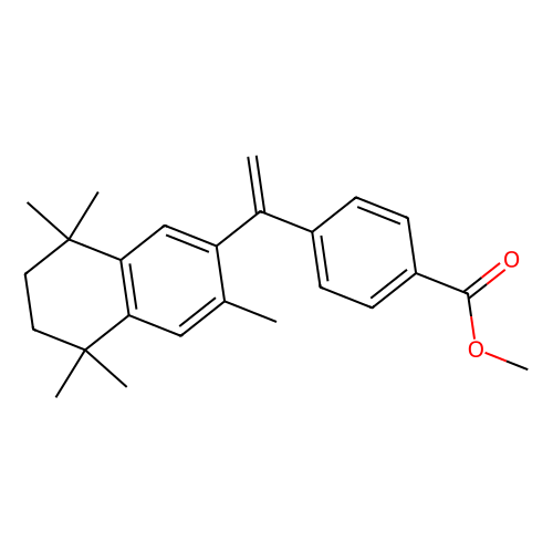 Methyl 4-(1-(3, 5, 5, 8, 8-pentamethyl-5, 6, 7, 8-tetrahydronaphthalen-2-yl)vinyl)benzoate, min 98%, 50 mg