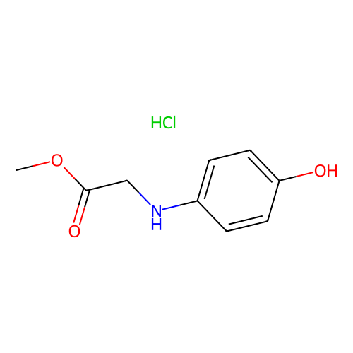 Methyl 2-((4-hydroxyphenyl)amino)acetate hydrochloride, min 95%, 100 mg