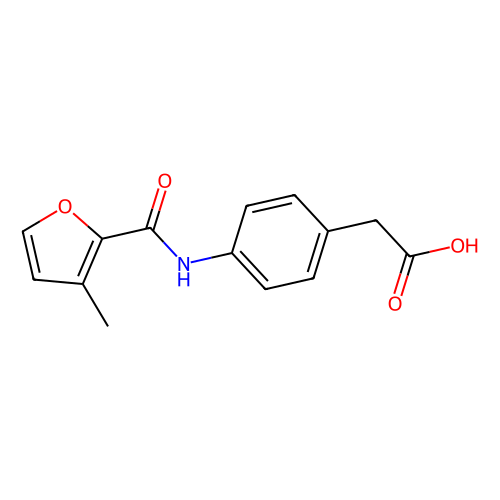 {4-[(3-Methyl-furan-2-carbonyl)-amino]-phenyl}-acetic acid, 500 mg