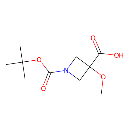 1-[(tert-butoxy)carbonyl]-3-methoxyazetidine-3-carboxylic acid, min 97%, 1 gram