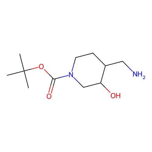 cis-1-boc-4-aminomethyl-3-hydroxypiperidine, min 97%, 1 gram
