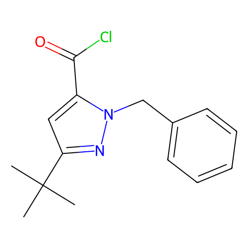 1-Benzyl-3-tert-butyl-1H-pyrazole-5-carbonyl chloride, min 95%, 1 gram