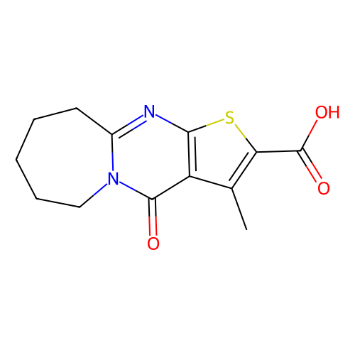 3-methyl-4-oxo-4, 6, 7, 8, 9, 10-hexahydrothieno[2', 3':4, 5]pyrimido[1, 2-a]azepine-2-carboxylic acid, min 95%, 1 gram