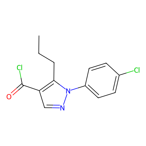 1-(4-Chlorophenyl)-5-propyl-1H-pyrazole-4-carbonyl chloride, min 95%, 1 gram