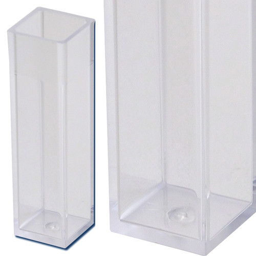 Macro Cuvette VIS, 4.5mL Clear, 4 Sided, Polystyrene, 340nm to 750nm, case/500