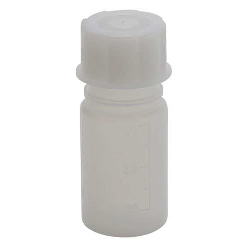 Wide Mouth Lab Bottles, Graduated, LDPE, 50mL, case/100