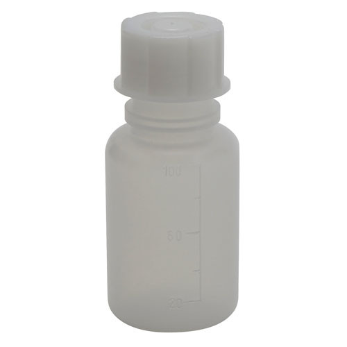 Wide Mouth Lab Bottles, Graduated, LDPE, 100mL, case/100