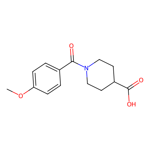 1-(4-Methoxybenzoyl)-4-piperidinecarboxylic acid, 1 gram