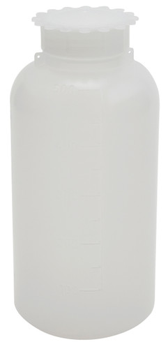 Lockable (Tamper Evident) Security Bottles, Wide Mouth LDPE,500mL, pack/5