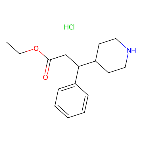 ethyl 3-phenyl-3-(piperidin-4-yl)propanoate hydrochloride, 1 gram