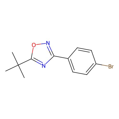 3-(4-Bromophenyl)-5-tert-butyl-1, 2, 4-oxadiazole, min 97%, 1 gram