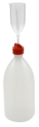 1000mL Adjustable Volume Dispenser Bottle with 5-50mL Dosing Cup, case/10