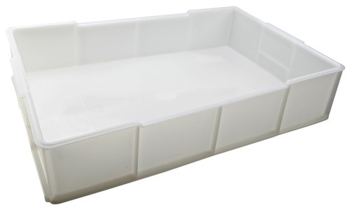 Stackable Deep Tray, HDPE, 22 x 14 x 4.5", 16 Liters