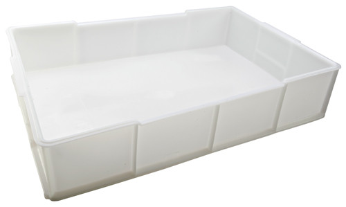 Stackable Deep Tray, HDPE, 22 x 14 x 4.5", 16 Liters