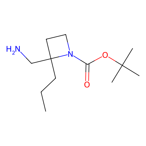 tert-butyl (2S)-2-(aminomethyl)-2-propylazetidine-1-carboxylate, min 97%, 100 mg