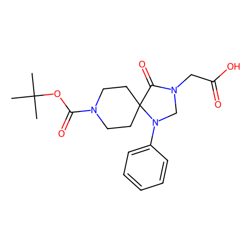 Boc-3-carboxymethyl-1-phenyl-1, 3, 8-triazaspiro[4.5]decan-4-one, min 97%, 1 gram