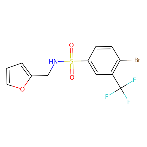 N-(Furan-2-ylmethyl) 4-bromo-3-trifluoromethylbenzenesulfonamide, min 98%, 1 gram