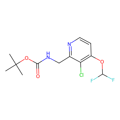 tert-Butyl (3-chloro-4-(difluoromethoxy)pyridin-2-yl)methylcarbamate, 250 mg