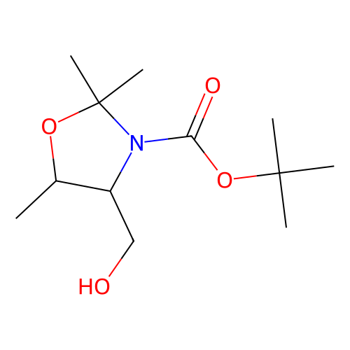 tert-Butyl (4S, 5S)-4-(Hydroxymethyl)-2, 2, 5-trimethyloxazolidine-3-carboxylate, min 97%, 1 gram