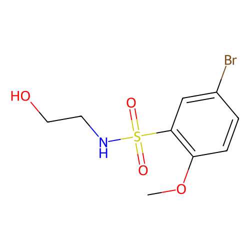 5-Bromo-N-(2-hydroxyethyl)-2-methoxybenzenesulfonamide, min 95%, 1 gram