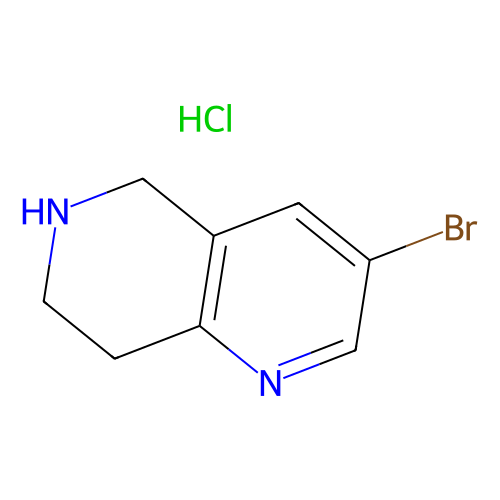 3-Bromo-5, 6, 7, 8-tetrahydro-1, 6-naphthyridine hydrochloride, 1 gram