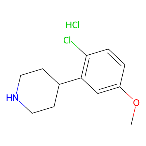 4-(2-Chloro-5-methoxyphenyl)piperidine hydrochloride, min 98%, 100 mg