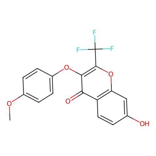 7-Hydroxy-3-(4-methoxyphenoxy)-2-(trifluoromethyl)-4H-chromen-4-one, 1 gram