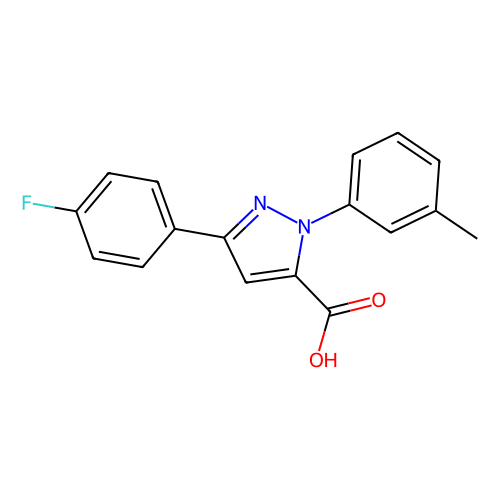 3-(4-FLUOROPHENYL)-1-(3-METHYLPHENYL)-1H-PYRAZOLE-5-CARBOXYLIC ACID, 250 mg