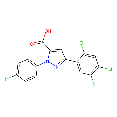 3-(2, 4-DICHLORO-5-FLUOROPHENYL)-1-(4-FLUOROPHENYL)-1H-PYRAZOLE-5-CARBOXYLIC ACID, 250 mg