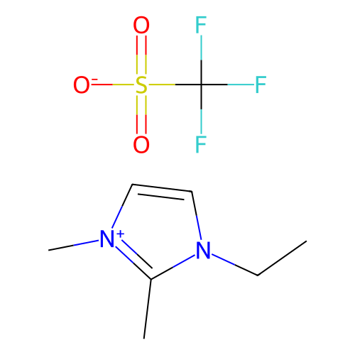 1-Ethyl-2, 3-dimethylimidazolium trifluoromethanesulfonate, min 98%, 25 grams