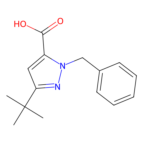 1-Benzyl-3-(tert-butyl)-1h-pyrazole-5-carboxylic acid, min 96%, 1 gram