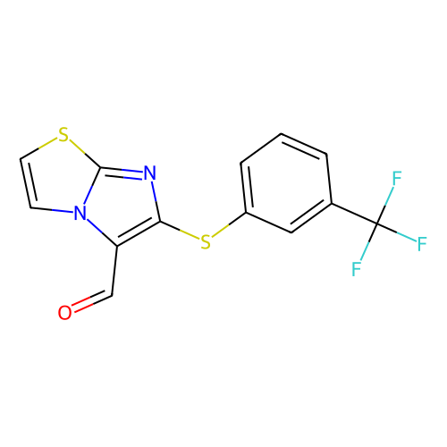 6-{[3-(Trifluoromethyl)phenyl]sulfanyl}imidazo-[2, 1-b][1, 3]thiazole-5-carbaldehyde, 1 gram