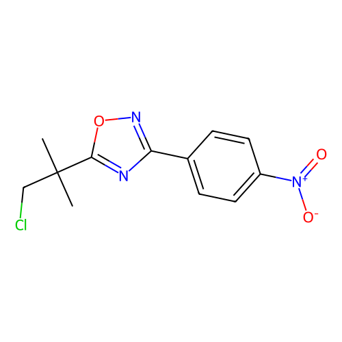 5-(1-Chloro-2-methylpropan-2-yl)-3-(4-nitrophenyl)-1, 2, 4-oxadiazole, min 95%, 25 grams