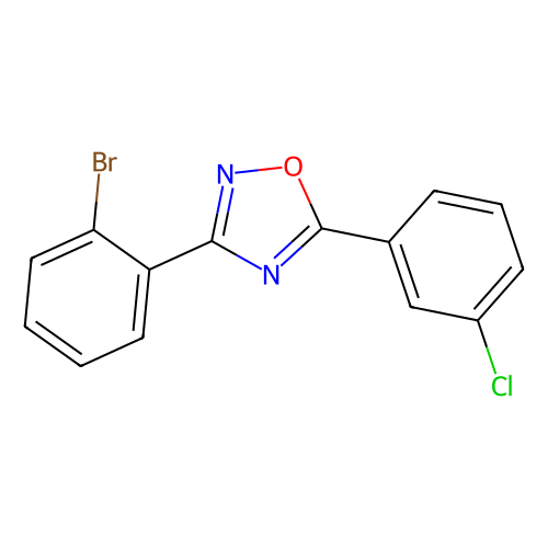 3-(2-Bromophenyl)-5-(3-chlorophenyl)-1, 2, 4-oxadiazole, min 98%, 1 gram
