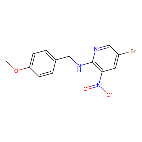 5-Bromo-N-(4-methoxybenzyl)-3-nitropyridin-2-amine, min 98%, 1 gram