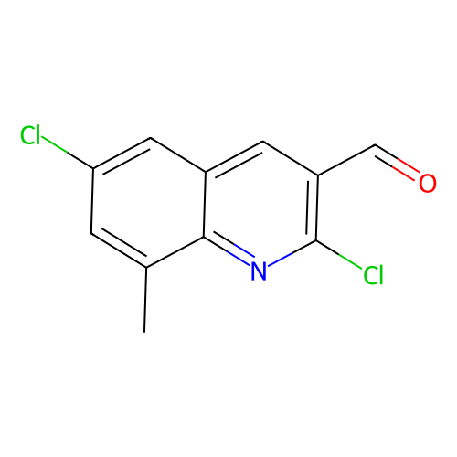 2, 6-Dichloro-8-methylquinoline-3-carboxaldehyde, 1 gram, Reagent Grade