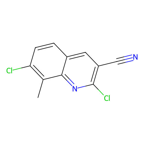 2, 7-Dichloro-8-methylquinoline-3-carbonitrile, 1 gram, Reagent Grade
