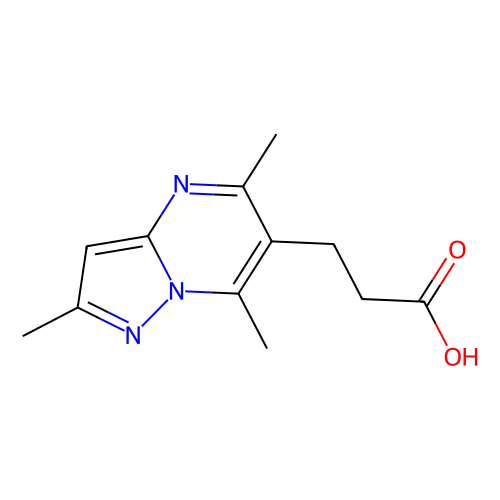 3-(2, 5, 7-trimethylpyrazolo[1, 5-a]pyrimidin-6-yl)propanoic acid, 1 gram