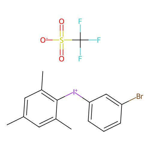 (3-Bromophenyl)(mesityl)iodonium Trifluoromethanesulfonate, min 95%, 1 gram
