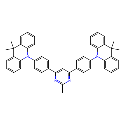 2-Methyl-4, 6-bis[4-(9, 9-dimethyl-9, 10-dihydroacridine)phenyl] pyrimidine, min 98%, 100 mg