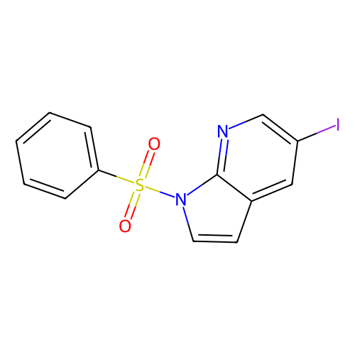 1-Benzenesulfonyl-5-iodo-1H-pyrrolo[2, 3-b]pyridine, min 95%, 1 gram